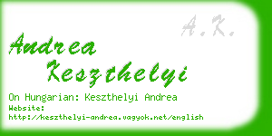 andrea keszthelyi business card